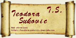 Teodora Šuković vizit kartica